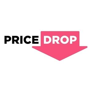 Pink and Black Price Drop Sign
